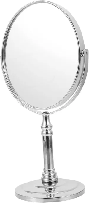1 x metal mirror vertical make-up mirror vanity make-up mirror desktop mirror retro make-up mirror make-up mirror double sided make-up mirror small glass to rotate desk mirror