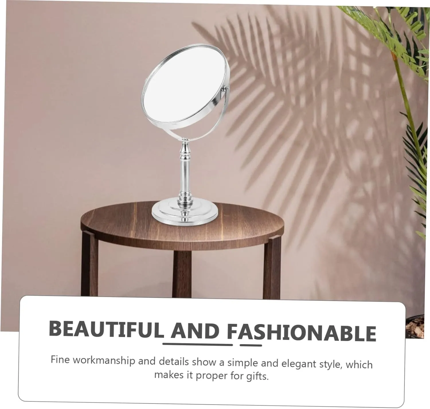 1 x metal mirror vertical make-up mirror vanity make-up mirror desktop mirror retro make-up mirror make-up mirror double sided make-up mirror small glass to rotate desk mirror