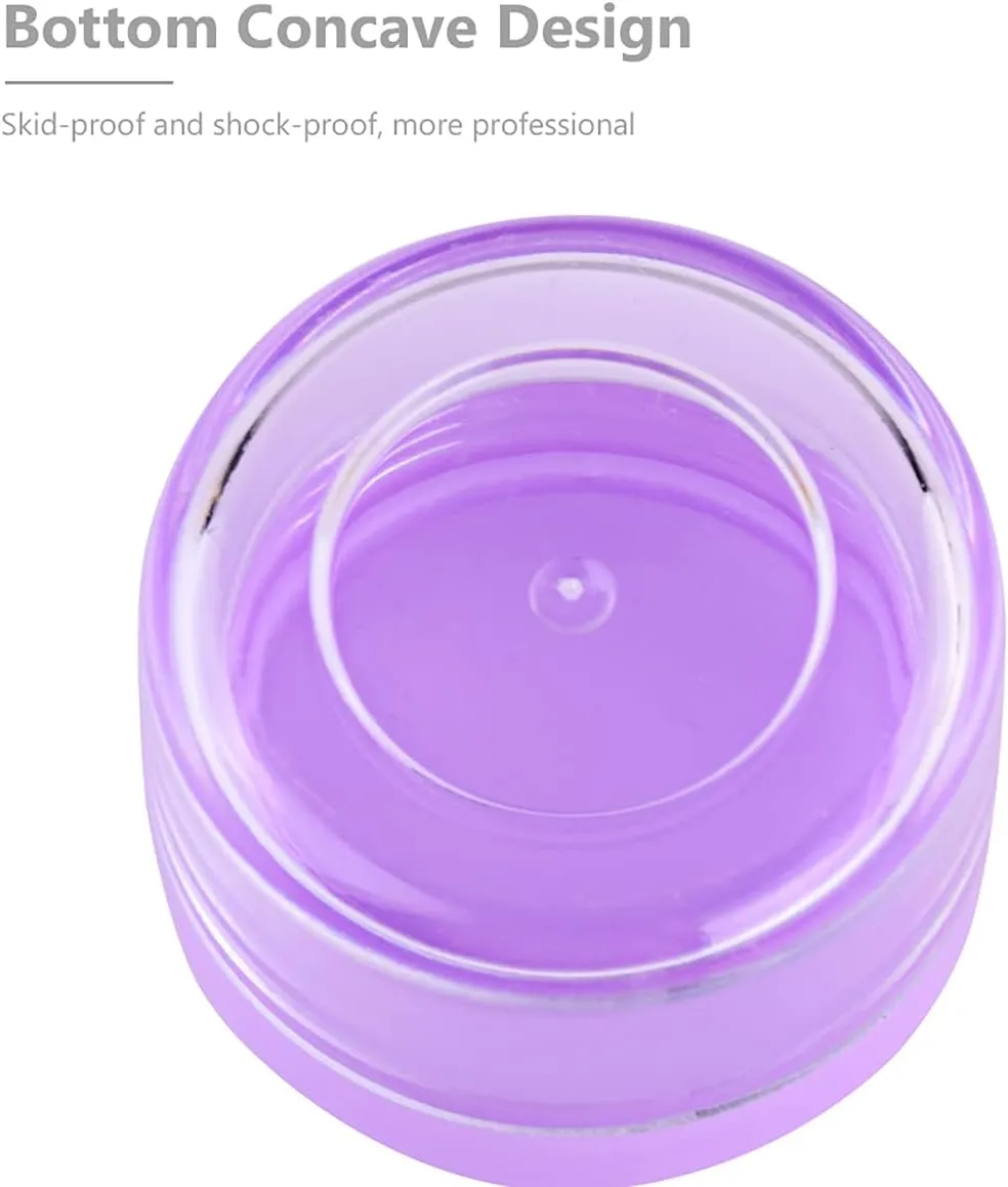 10 Pcs 10g Plastic Empty Cosmetic Container, Round Clear Pot Jars Portable Refillable Empty Containers for Makeup Eye Shadows Lotions Lip Balms Toners Creams Ointments,Green