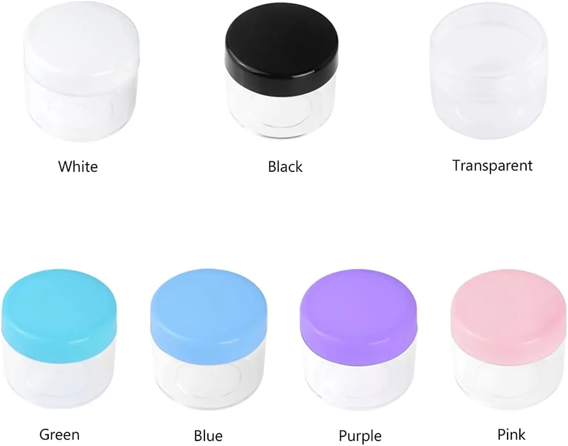 10 Pcs 10g Plastic Empty Cosmetic Container, Round Clear Pot Jars Portable Refillable Empty Containers for Makeup Eye Shadows Lotions Lip Balms Toners Creams Ointments,Green