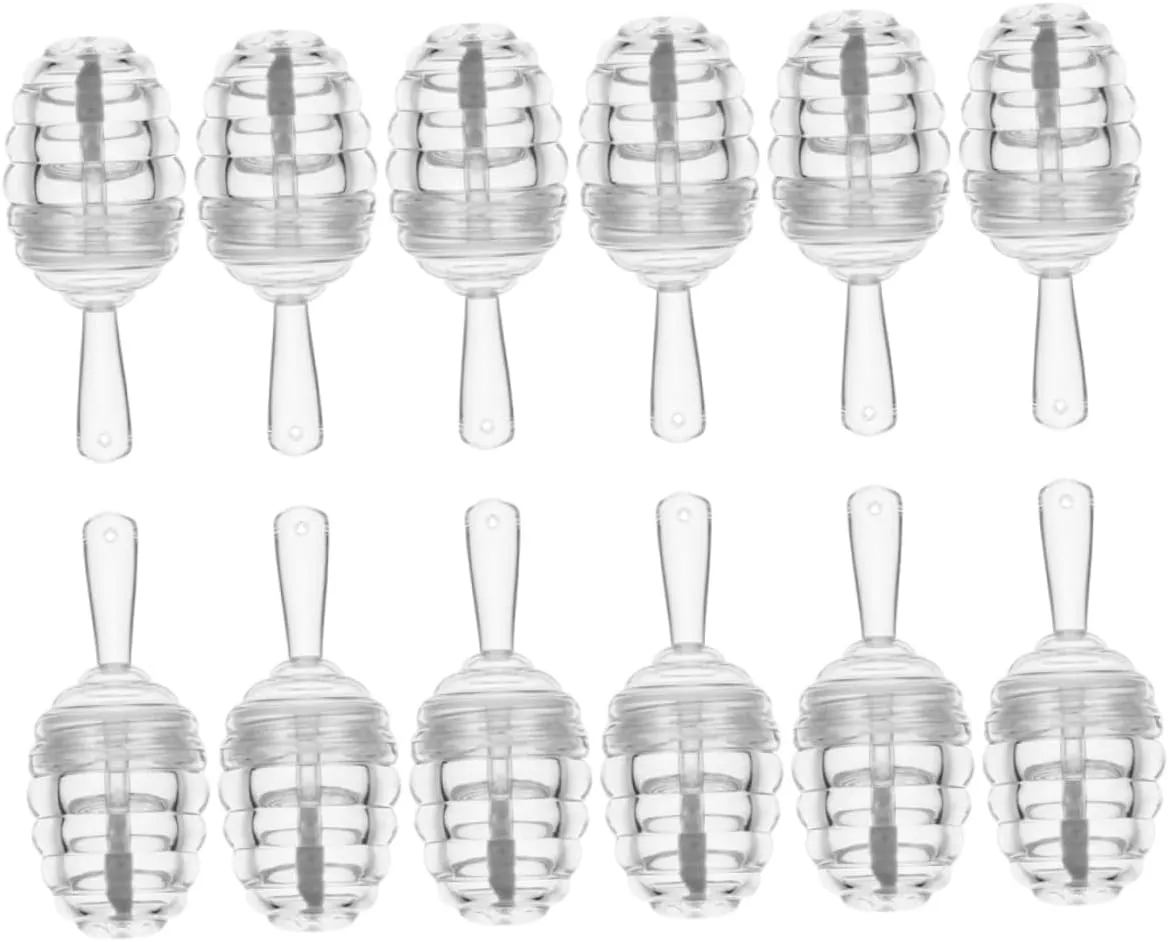 12Pcs Mini Beehive Shape Lip Gloss Tube Lip Gloss Bottles for DIY Cosmetics Refillable Containers Portable and Stylish for Travel and