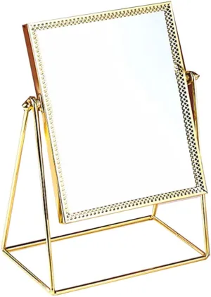 1pc Square Flower Lace Makeup Mirror Decorative Vanity Mirror Large Mirror Area for Home