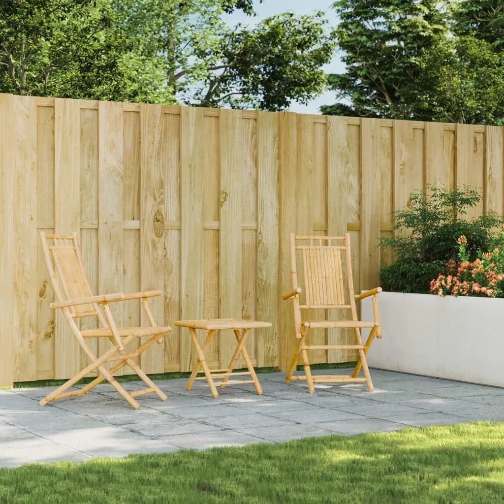 2-Pack Bamboo Folding Patio Chairs Outdoor Furniture with Armrests, 20.9x26x39 Inch Natural Finish, Foldable Lounge Chairs for Garden, Pool, Camping, and Beach