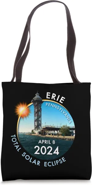 2024 Total Solar Eclipse Totality in Erie Pennsylvania :: 26 Tote Bag