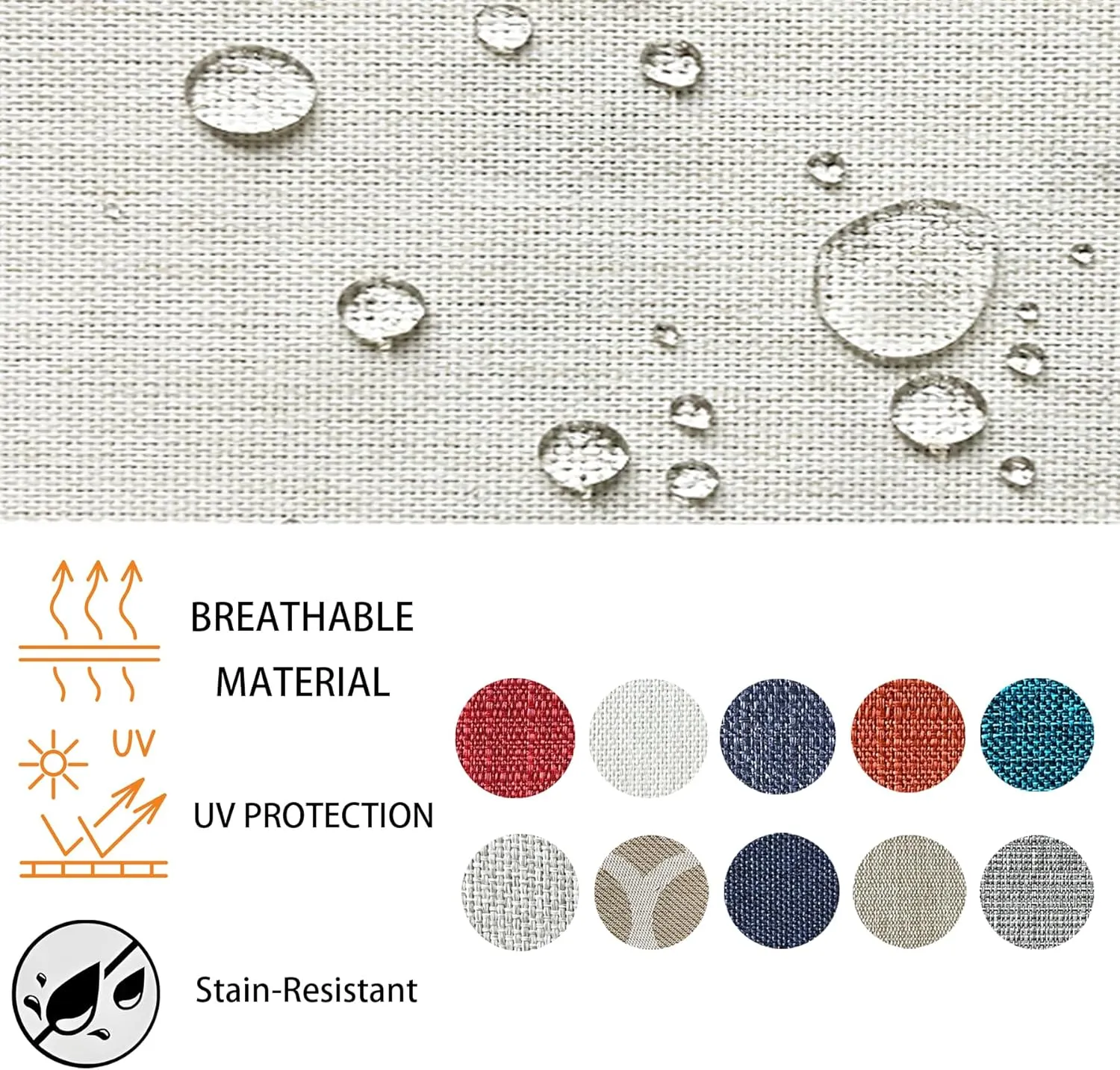 20x20 inch Patio Chair Cushion 2/Pack Resilient Foam Filling Water Repellent Stain-Resistant UV Resistant Weather Resistant with Zipper for Patio Furniture Almond