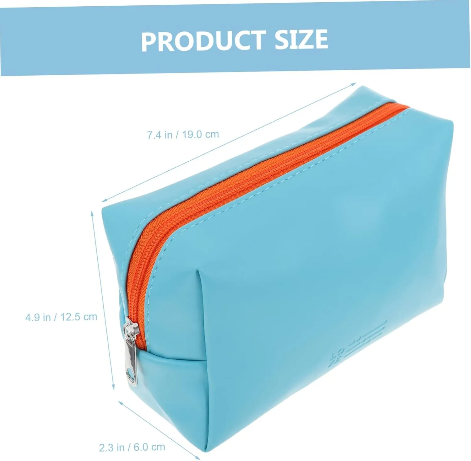 2pcs Cosmetic Bag Make up Organizer Bag Toiletry Bags Travel Makeup Pouch Pu Miss Storage Box, Bluex3pcs, 19X6X12.5CMx3pcs