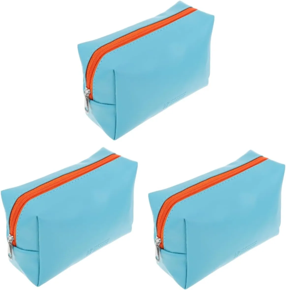 2pcs Cosmetic Bag Make up Organizer Bag Toiletry Bags Travel Makeup Pouch Pu Miss Storage Box, Bluex3pcs, 19X6X12.5CMx3pcs