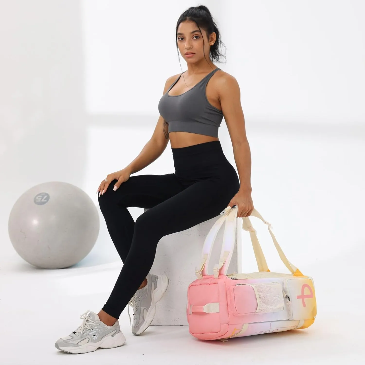 32L Extra Large Gym Backpack for Women, Big Gym Bag with Shoes Compartment, Waterproof Heavy Duty Duffel Bags, Women's Workout Backpacks for Outdoor Sport,Hiking,Camping,Travel