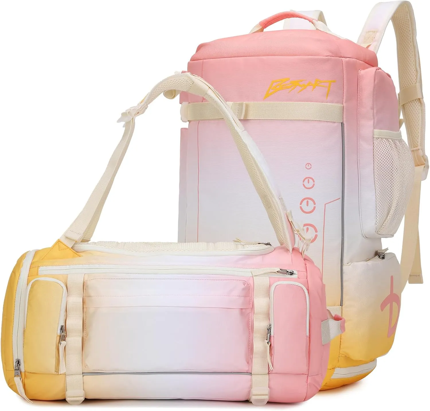 32L Extra Large Gym Backpack for Women, Big Gym Bag with Shoes Compartment, Waterproof Heavy Duty Duffel Bags, Women's Workout Backpacks for Outdoor Sport,Hiking,Camping,Travel