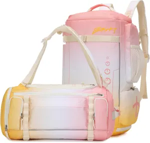 32L Extra Large Gym Backpack for Women, Big Gym Bag with Shoes Compartment, Waterproof Heavy Duty Duffel Bags, Women's Workout Backpacks for Outdoor Sport,Hiking,Camping,Travel