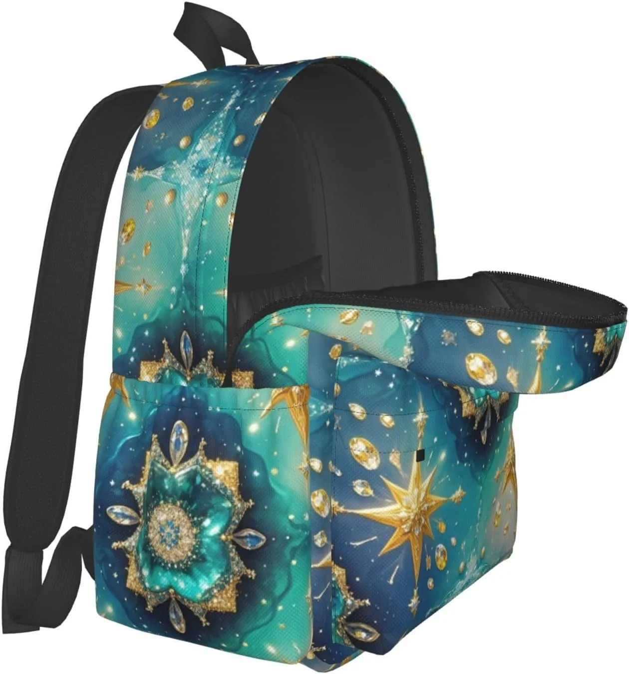 3D Wave Diamond Illusion Adult Backpacks 15 Inch Laptop Backpack Travel Bag for Men Women Gifts