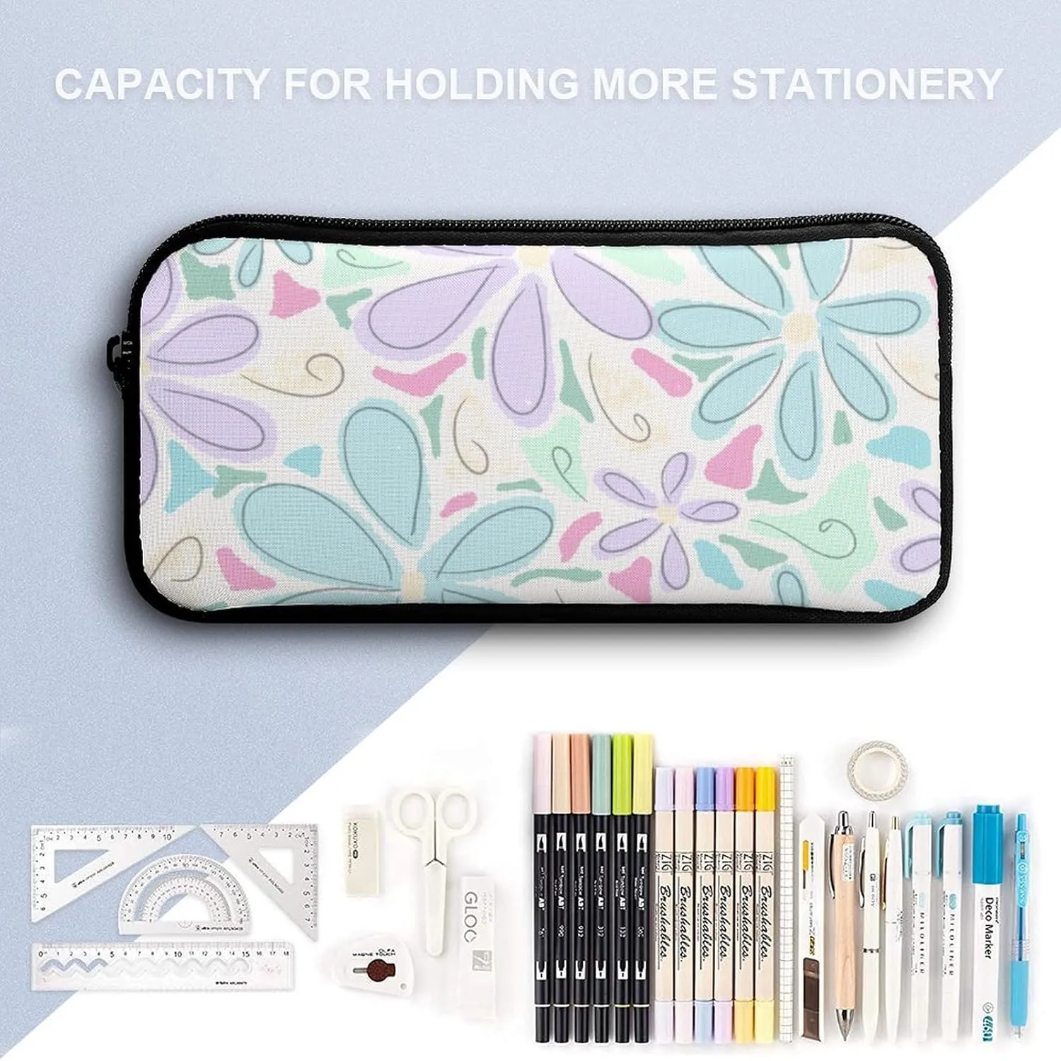 3PCS Backpack with Lunch Box & Pen Case, 16.2 Inch Ergonomic Straps Backpack, Cute College Backpack for Traveling Daypack