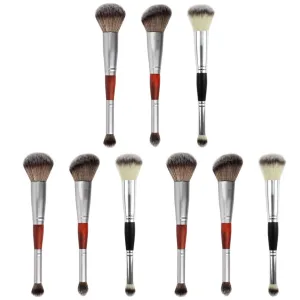 3sets Luxury Makeup Brush Set Shadow Brushes Set Double-head Eyeshadow Stick Cosmetic Supplies 3pcs*3