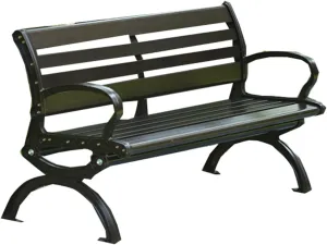 47-inch Park Chair with Backrest, Open-air Square Chair, Comfortable Long Chair. Villa Garden Leisure Chair(120 * 50cm(47.2 * 19.6inch))