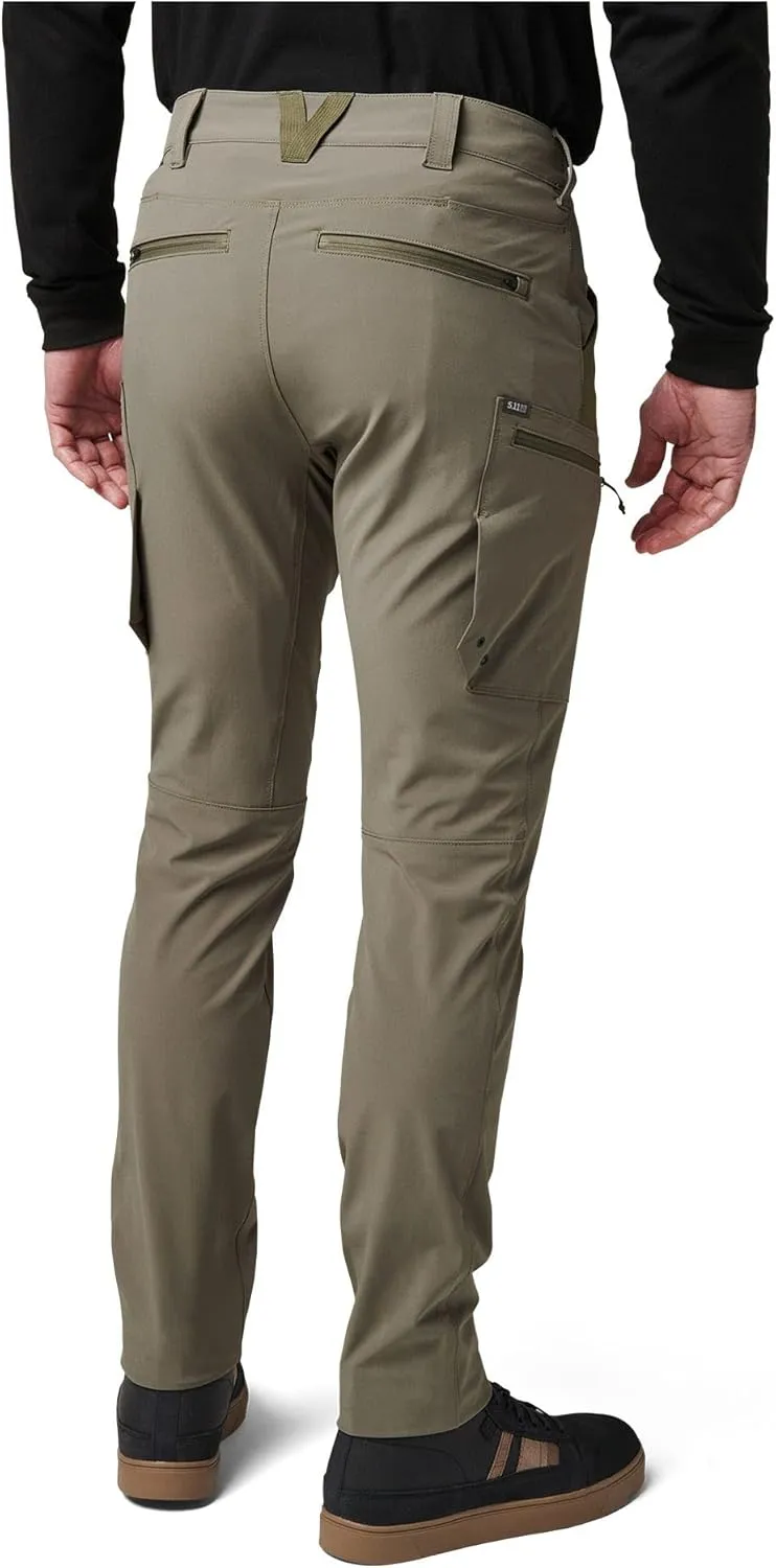 5.11 Tactical Men's Trail Pants - Slim-Fit Durable Mens Hiking Pant with 8 Cargo Pockets, Water-Repellent Fabric, Style 74556