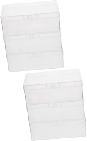 6pcs Transparent Playing Card Storage Boxes Poker Case Organizer for Game Cards Crafts Beads Coins and Items Compact