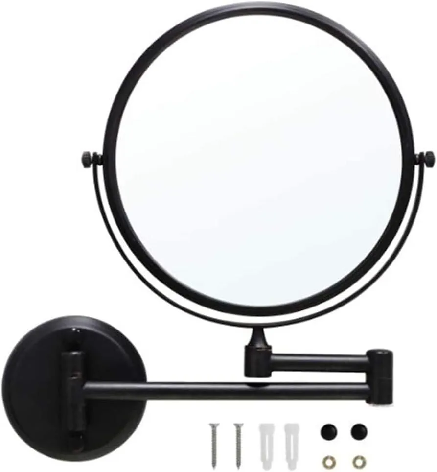 8 inch Wall Mounted Magnifying Extend Sturdy Double Sided Adjustable Cosmetic Mirror Bathroom Shaving Vanity Mirror