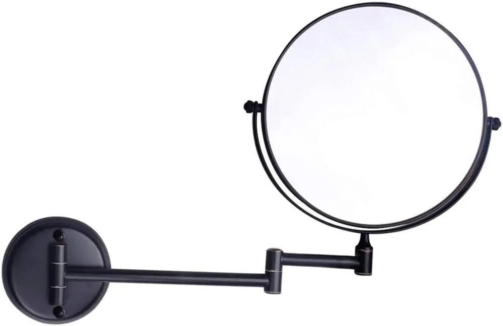 8 inch Wall Mounted Magnifying Extend Sturdy Double Sided Adjustable Cosmetic Mirror Bathroom Shaving Vanity Mirror
