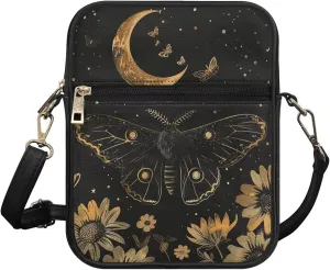 9.5 inch Small Crossbody Shoulder Leather Travel Work Vintage Shoulder Messenger Bag for Women Men Gift for Him Her