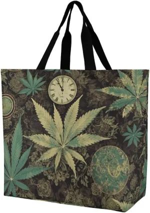A Puff in Time Weed Marijuana Crossbody Bag Women's Fashion Tote Bag Shoulder Tote Bag Versatile Travel Shoulder Bag Fitness Tote Bag for Fitness Trips Out