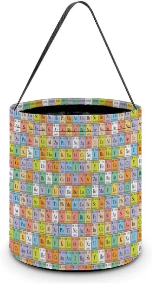 Abstract Periodic Table Funny Easter Egg Bags Trick-o-r-Treat Tote Bag Reusable Bucket Storage Basket Handbag Party Novelty