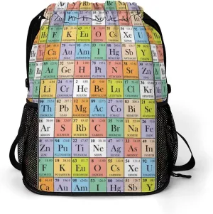 Abstract Periodic Table Gym Bag Workout Gym Backpack with Shoe Compartment Sports Bags for Women Men