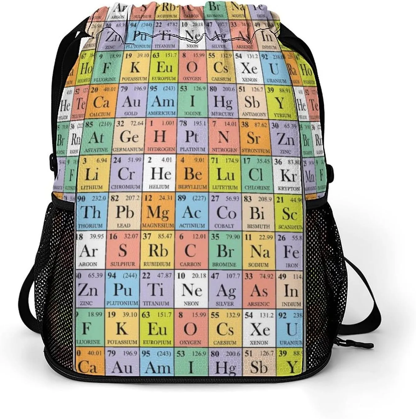 Abstract Periodic Table Gym Bag Workout Gym Backpack with Shoe Compartment Sports Bags for Women Men