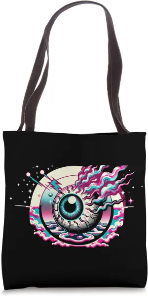 Abstract Surrealistic Eyeball Design With Vibrant Designs Tote Bag