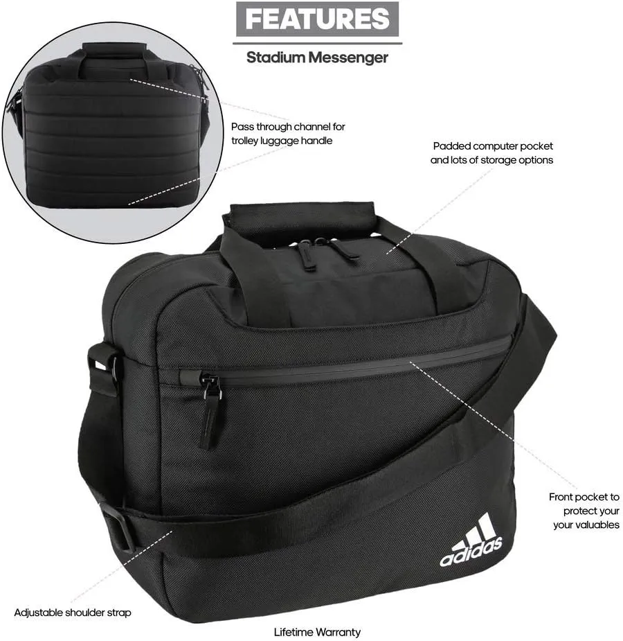 adidas Stadium Messenger, Black, One Size