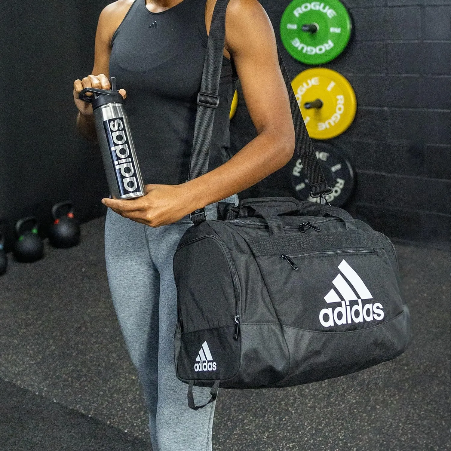 adidas Unisex Defender 4.0 Gym Duffel Bag for Men and Women, Team Shock Pink, Small (38L)