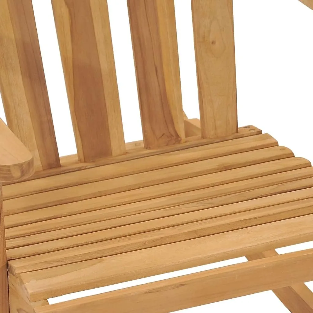 Adirondack Rocking Chair Solid Teak Wood Outdoor Patio Furniture, Durable Weather-Resistant Garden Poolside Lounge Chair with Ergonomic Design 39.4"x26"x40.6"