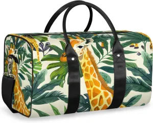 Africa Giraffe Travel Duffle Bag for Women Men Gym Duffel Foldable Bag Waterproof Weekender Africa Animal Duffle Tote