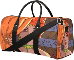 African American Woman Travel Duffel Bag Woman Foldable Weekender Overnight Bag Waterproof Carry on Luggage Handle Bag Sports Tote Gym Bag Workout Bag for Women Men Traveling