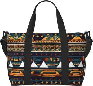 African Ethnic Pattern Print Versatile Gym Sports Bag,Companion For Your Journeys And Fitness Routines