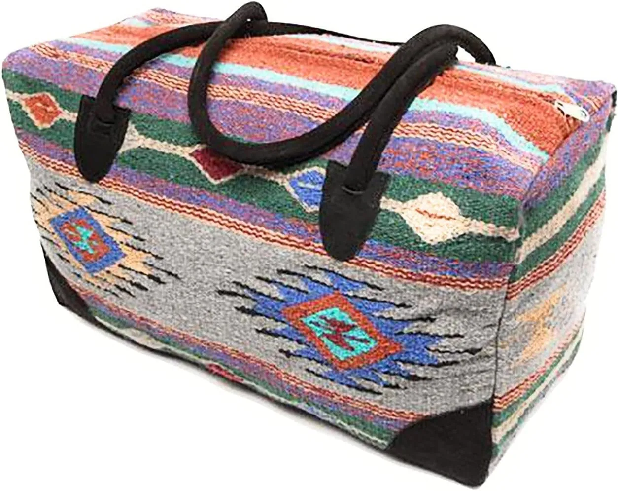 AJ Tack Weekender Travel Bag Luggage Fully Lined Suede Handles Southwest Design D