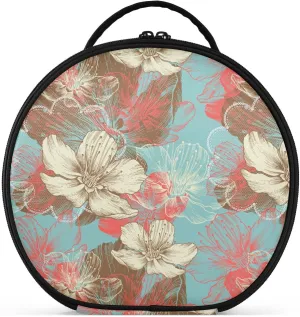 ALAZA Flowers Retro Travel Makeup Organizer for Jewelry Digital Accessories