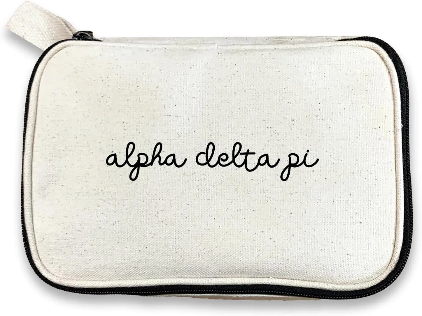 Alpha Delta Pi Sorority Makeup Bag – Script Font Cosmetic Pouch for Big Little, Travel, Toiletries & Greek Life Gifts