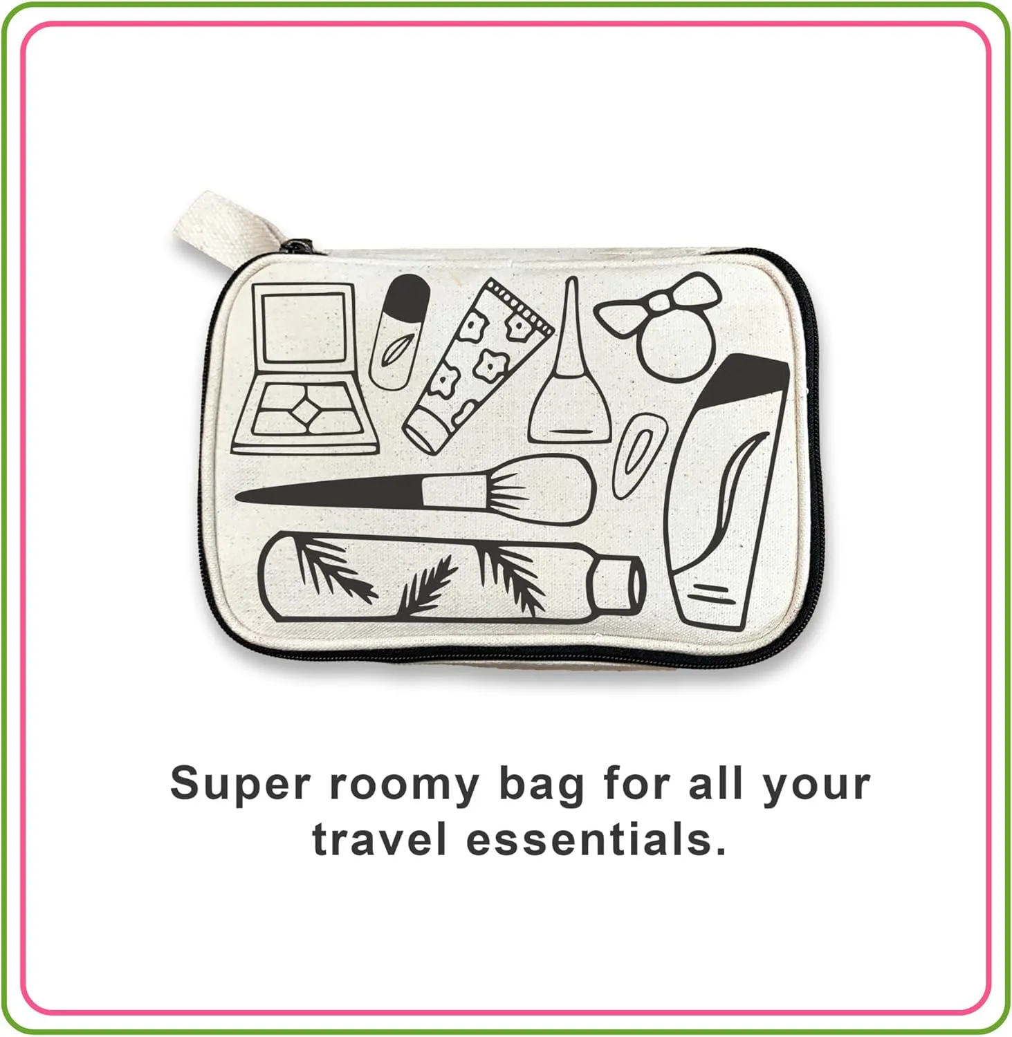 Alpha Delta Pi Sorority Makeup Bag – Script Font Cosmetic Pouch for Big Little, Travel, Toiletries & Greek Life Gifts