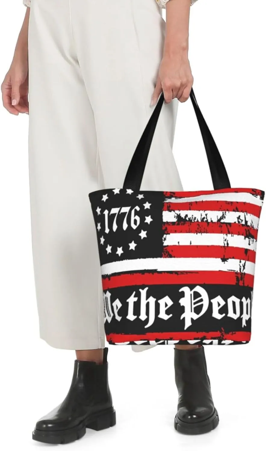 America Independence Day Women's Tote Bag Shoulder Bag Shopping Handbag Large Capacity Handbag With Zipper