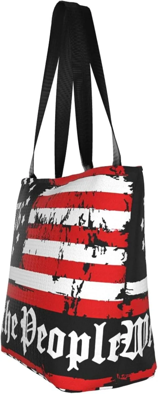 America Independence Day Women's Tote Bag Shoulder Bag Shopping Handbag Large Capacity Handbag With Zipper