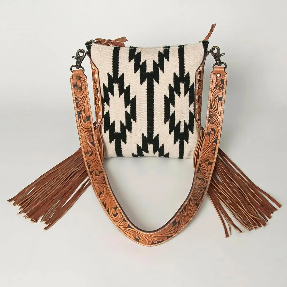 American Darling Hand Tooled Saddle Blanket Genuine Leather Women Bag Western Handbag Purse