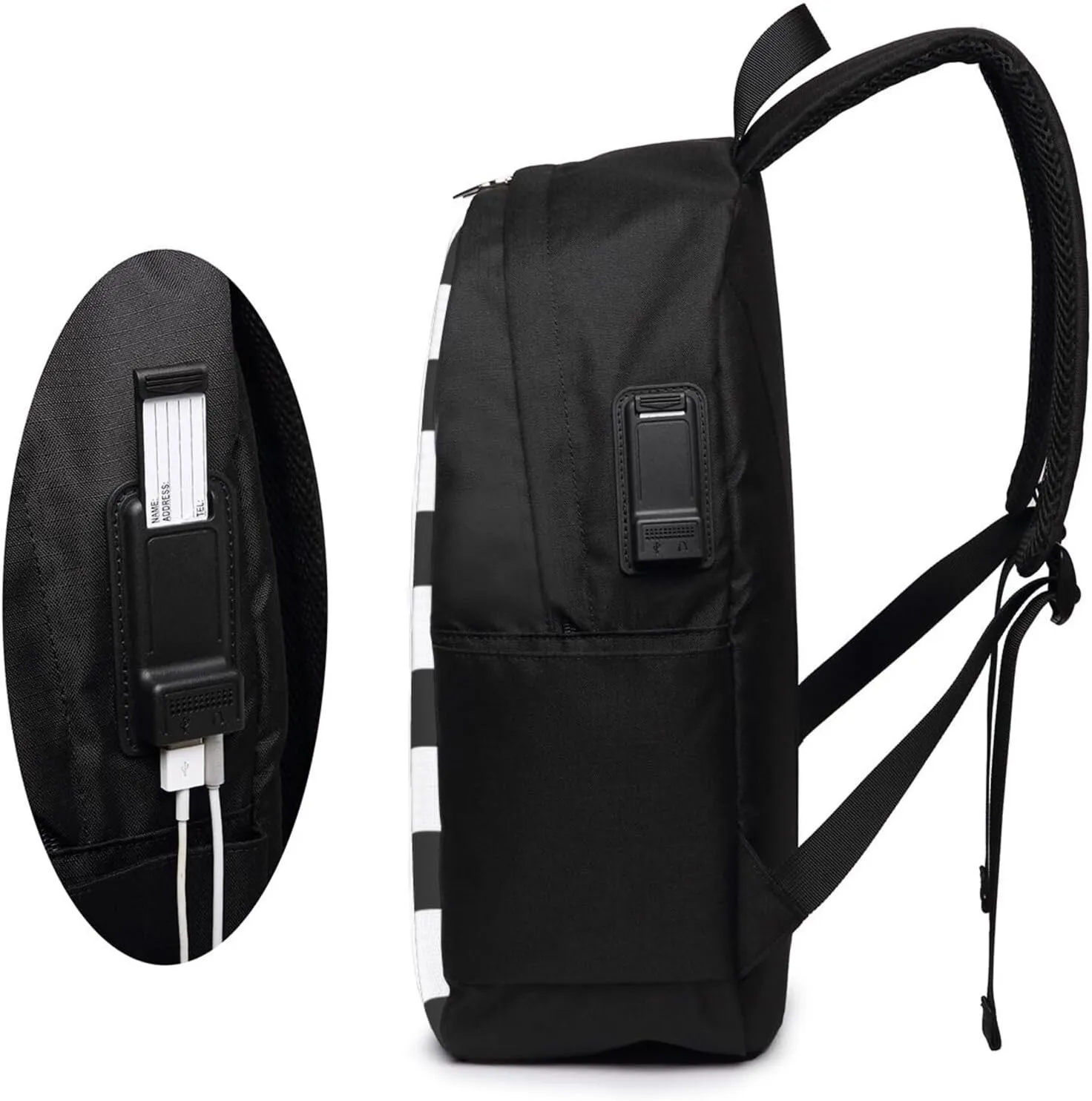 American flag Backpack, 17 Inch Travel Business Laptop Backpack With USB Port for Women Men