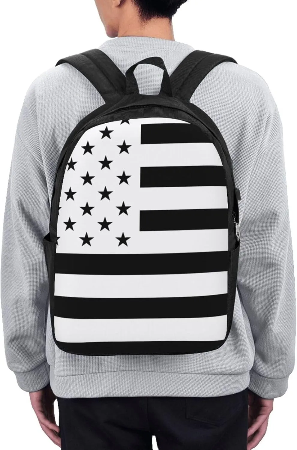 American flag Backpack, 17 Inch Travel Business Laptop Backpack With USB Port for Women Men