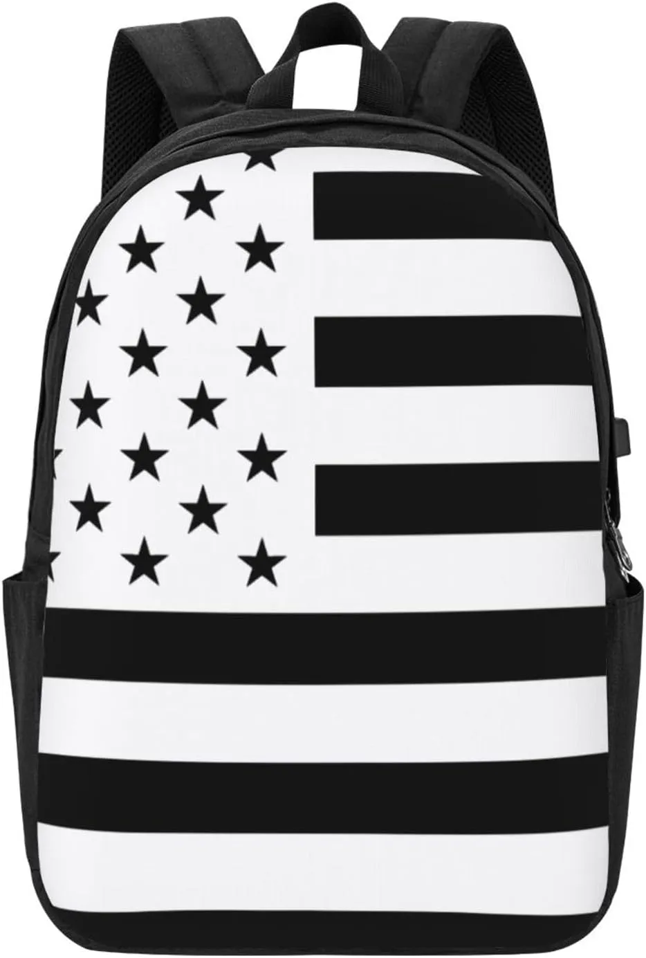 American flag Backpack, 17 Inch Travel Business Laptop Backpack With USB Port for Women Men