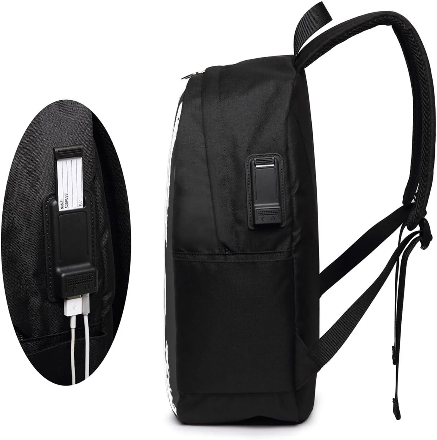 American Flag Motorcross Dirt Bike Backpack, 17 Inch Travel Business Laptop Backpack With USB Port for Women Men