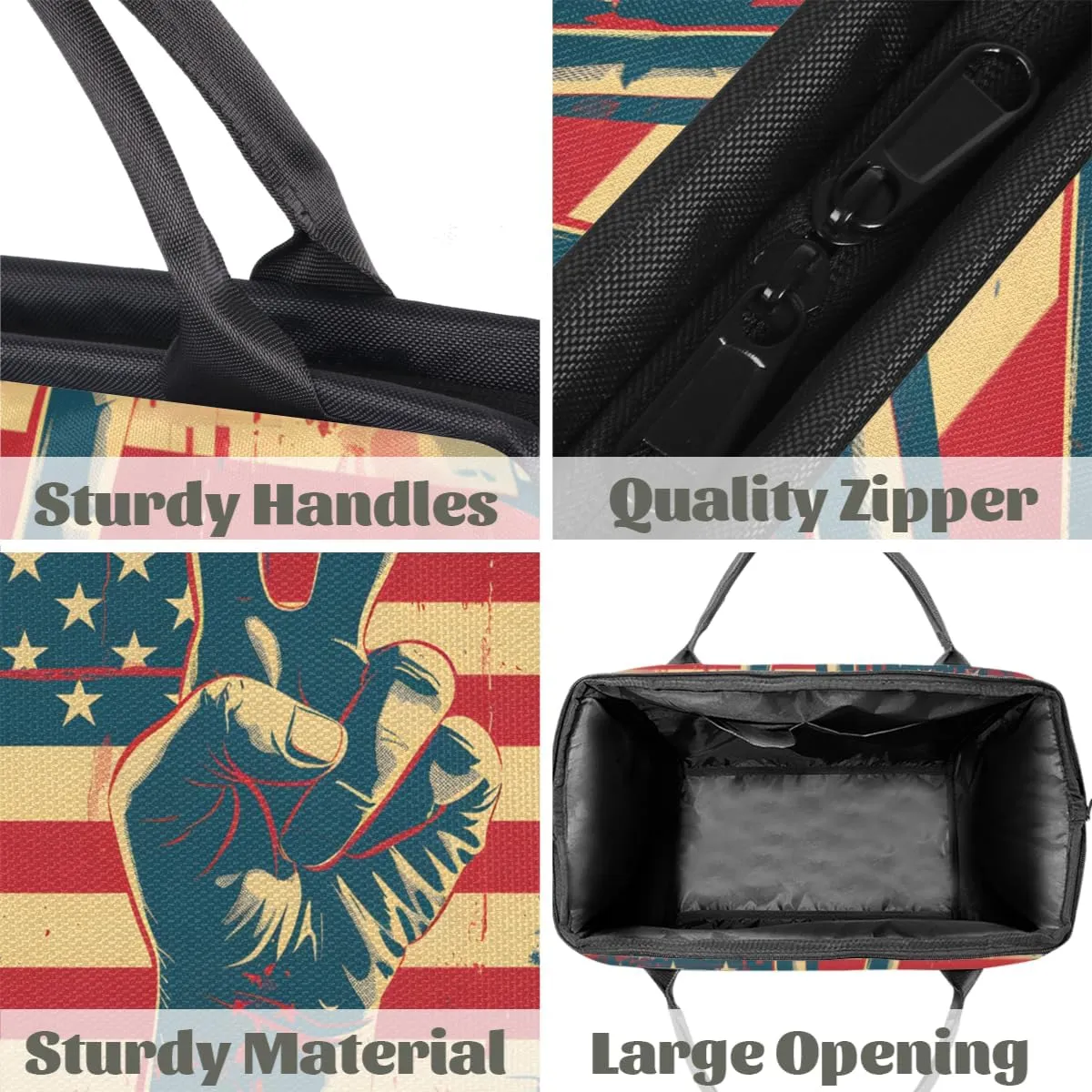 American Flag Peace Sign Weekender Overnight Bag for Women Waterproof Carry On Travel Duffle Bags with Pocket Lightweight Sports Gym Tote Bag Large Luggage Workout Personal Item Hospital Bags