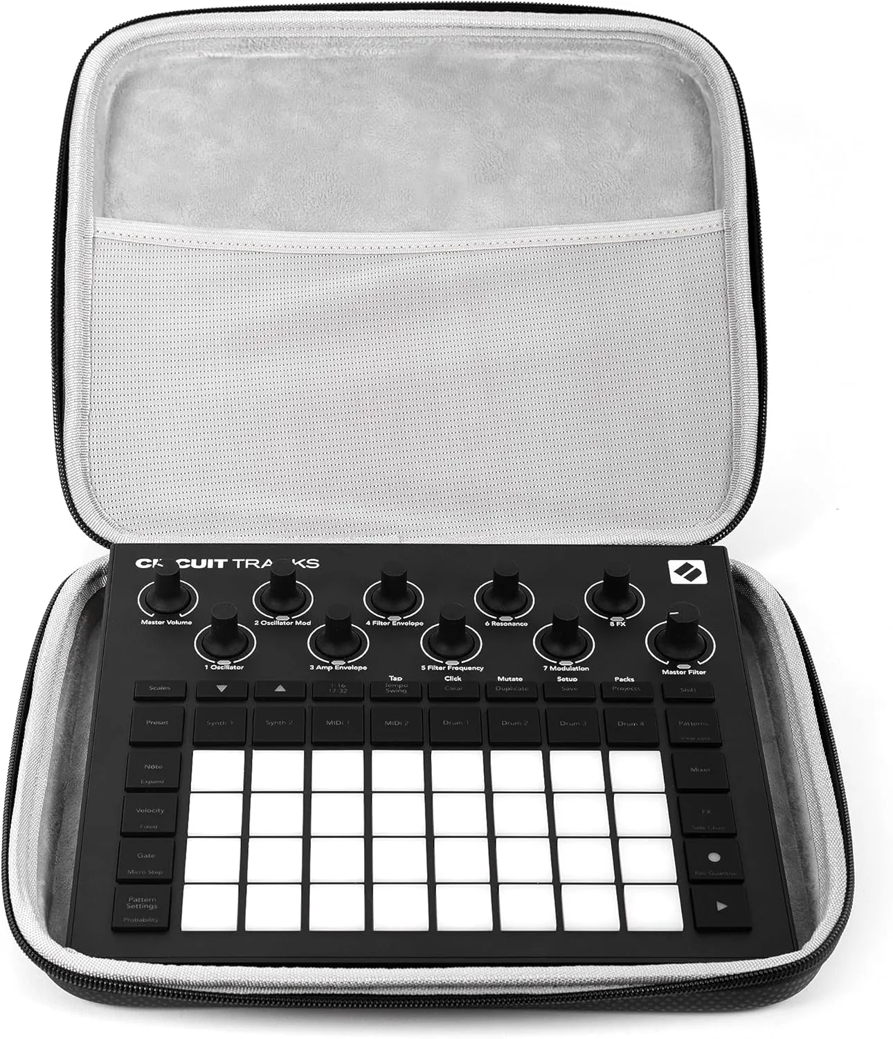 ANALOG CASES Novation Circuit Tracks Case - Custom-Fitted Compact GLIDE Case for Travel