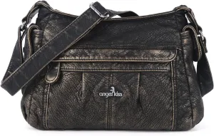 Angelkiss Crossbody Bags for Women, Ladies Shoulder Handbags and Purses Medium Faux Leather Pocketbooks