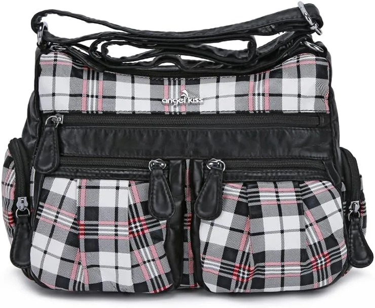 Angelkiss Crossbody Bags for Women, Ladies Shoulder Handbags and Purses Medium Faux Leather Pocketbooks