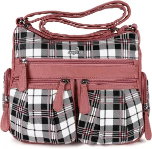 Angelkiss Crossbody Bags for Women, Ladies Shoulder Handbags and Purses Medium Faux Leather Pocketbooks